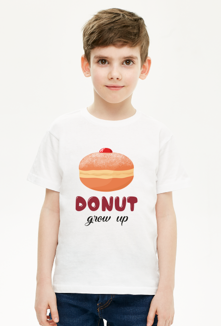 Koszulka chłopięca Donut grow up - biała