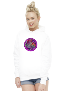 Bluza Damska z Kapturem Merkabah i Seed of Life