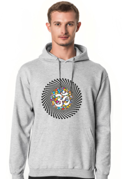 Bluza Męska z Kapturem Om Kolorowy
