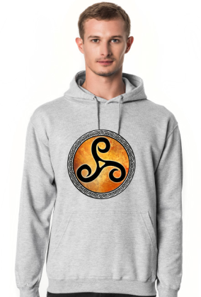 Bluza Męska z Kapturem Triskelion