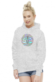 Bluza Damska z Kpaturem Kwiat Lotosu Medytacja DNA