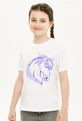 Niebieski koń dla dzieci