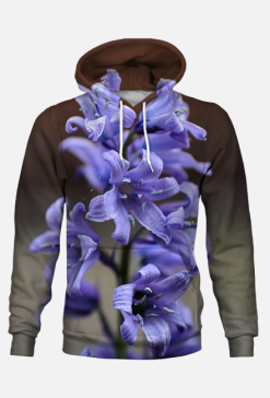 Bluza z nadrukiem kwiaty fiolet
