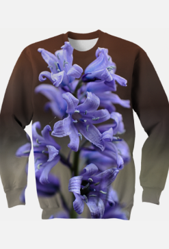 Bluza z nadrukiem kwiaty fiolet