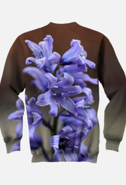 Bluza z nadrukiem kwiaty fiolet