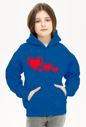 BLUZA NIEBIESKA W SERDUSZKA