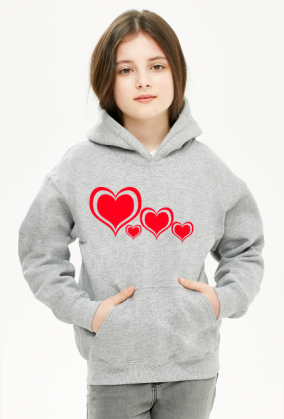 BLUZA NIEBIESKA W SERDUSZKA