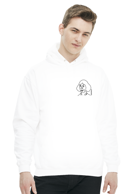Bluza z kapturem kopernik męska biała