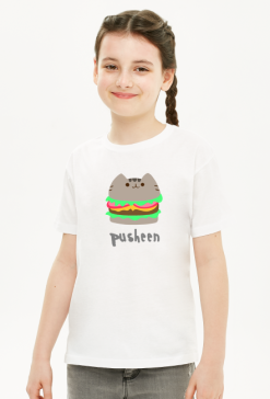 Dziewczęcy T-Shirt "Pusheen" wzór 13 Burger