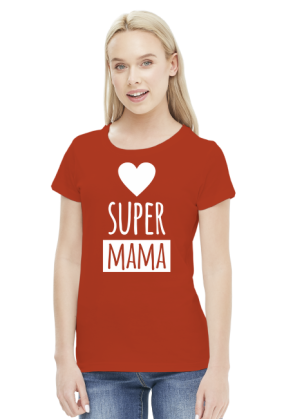 Koszulka Super Mama - serce - na Dzień Matki