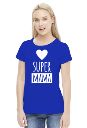 Koszulka Super Mama - serce - na Dzień Matki