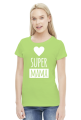 Koszulka Super Mama - serce - na Dzień Matki
