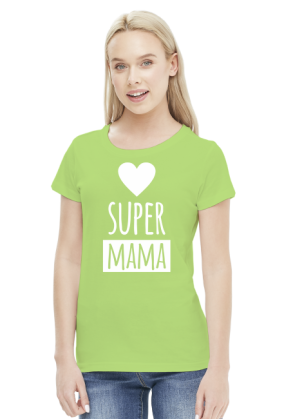 Koszulka Super Mama - serce - na Dzień Matki