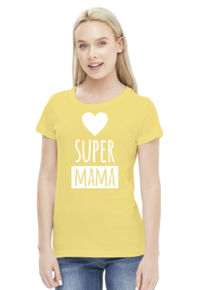 Koszulka Super Mama - serce - na Dzień Matki