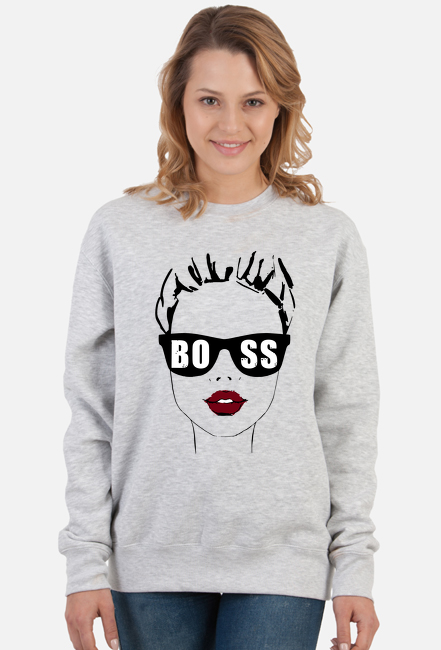 Bluza damska Girl Boss - szara