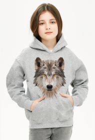 Bluza dziecięca 2 WILK z kapturem
