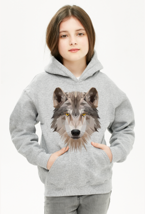 Bluza dziecięca 2 WILK z kapturem