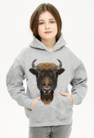 Bluza dziecięca 2 ŻUBR z kapturem