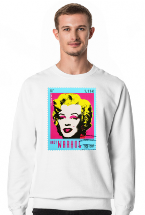 Bluza męska Marilyn znaczek - biała