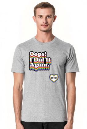 NEW COLLECTION - Oops!... PRIDE BY Britney Spears - koszulka czarna, biała, szara - unisex