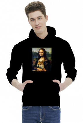 MONA LISA & SHIBA HOODIE (BLACK)