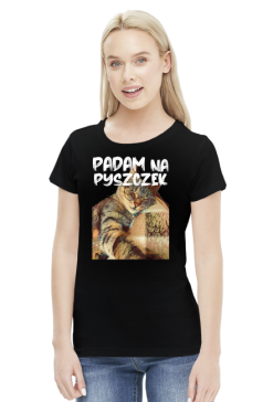 Koszulka Padam na pyszczek / kot / kotek / zmęczona