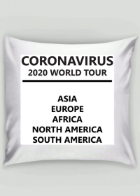 Poduszka CORONAVIRUS 2020 WORLD TOUR