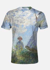 Koszulka męska: "Kobieta z parasolem" Claude Monet, Impresjonizm