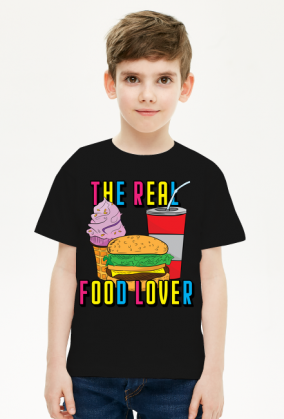 T-shirt chłopięcy FOOD LOVER KOLOROWY