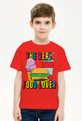 T-shirt chłopięcy FOOD LOVER KOLOROWY