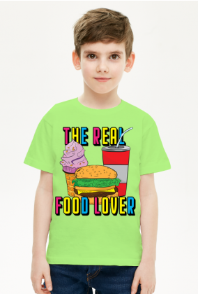 T-shirt chłopięcy FOOD LOVER KOLOROWY