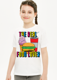 T-shirt dziewczęcy FOOD LOVER KOLOROWY