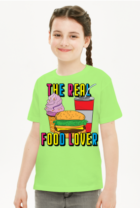 T-shirt dziewczęcy FOOD LOVER KOLOROWY