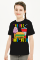 T-shirt dziewczęcy FOOD LOVER KOLOROWY