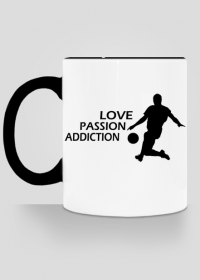 Kubek piłkarski "Love, passion, addiction"