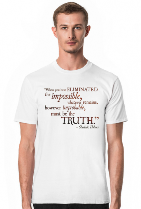 Koszulka męska z cytatem "Truth" Sherlock Holmes