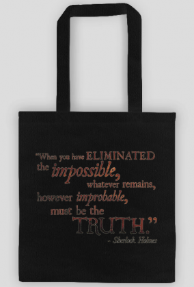Torba z cytatem "Truth" Sherlock Holmes