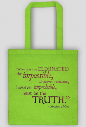 Torba z cytatem "Truth" Sherlock Holmes