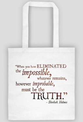 Torba z cytatem "Truth" Sherlock Holmes