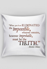 Poduszka z cytatem "Truth" Sherlock Holmes