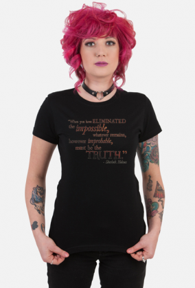Koszulka damska z cytatem "Truth" Sherlock Holmes