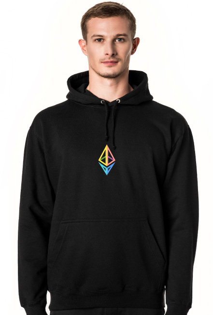 'Ethereum logo' Black Hoodie