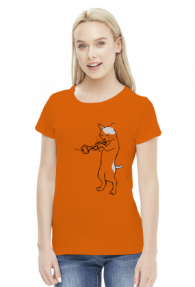 Koszulka damska Grający kot