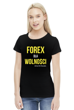 Koszulka damska WOLNOŚĆ czarna