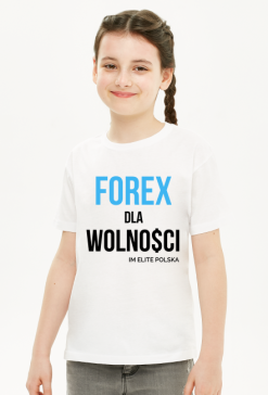 Koszulka dziecięca WOLNOŚĆ dla dziewczynki biała