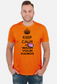 Keep calm and wash your hands. Zachowaj spokój i myj rączki T-shirt męski