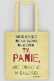 Choć jeszcze nie ma słowa na języku...