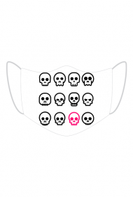 Różne czaszki - wzór z różem