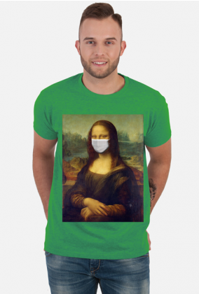 Mona Lisa w maseczce ochronnej koszulka