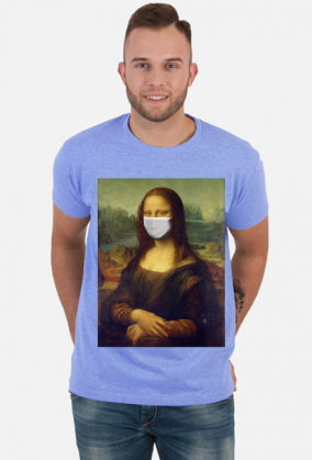Mona Lisa w maseczce ochronnej koszulka
